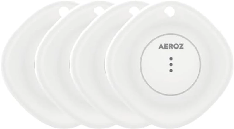 AEROZ TAG-1000 White (4-Pack) Key Finder for Use with iPhone - Works with Apple Find My App - Image 1