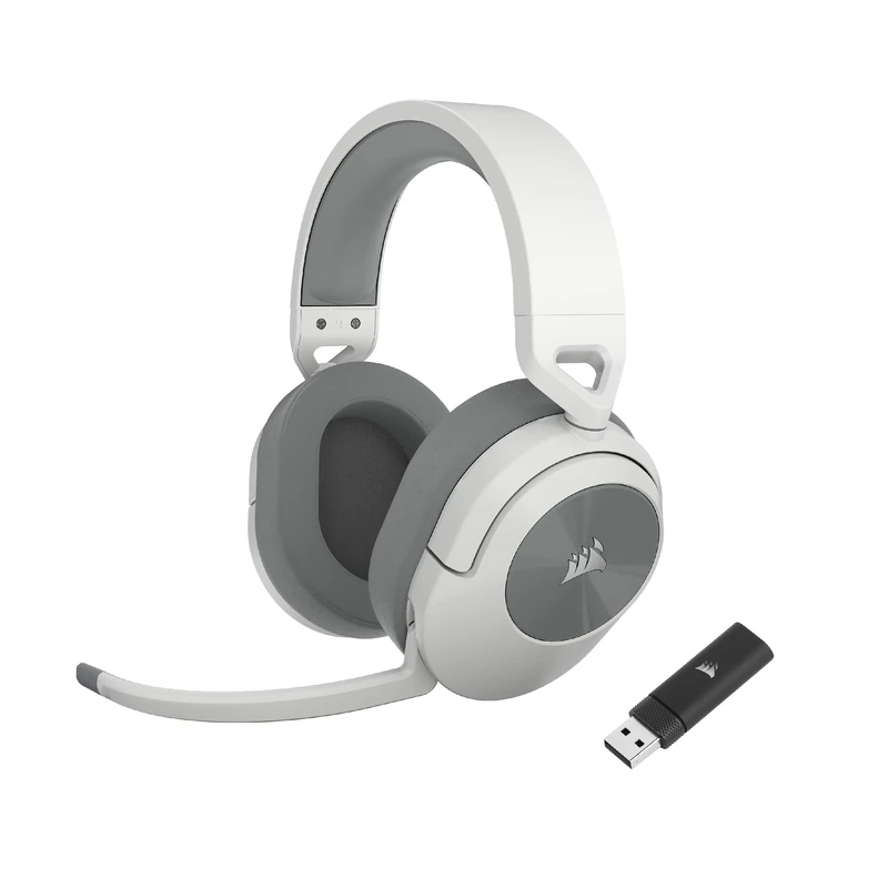 Corsair HS55 Gaming Headset - 2.4GHz/BT, Dolby 7.1, Light, White