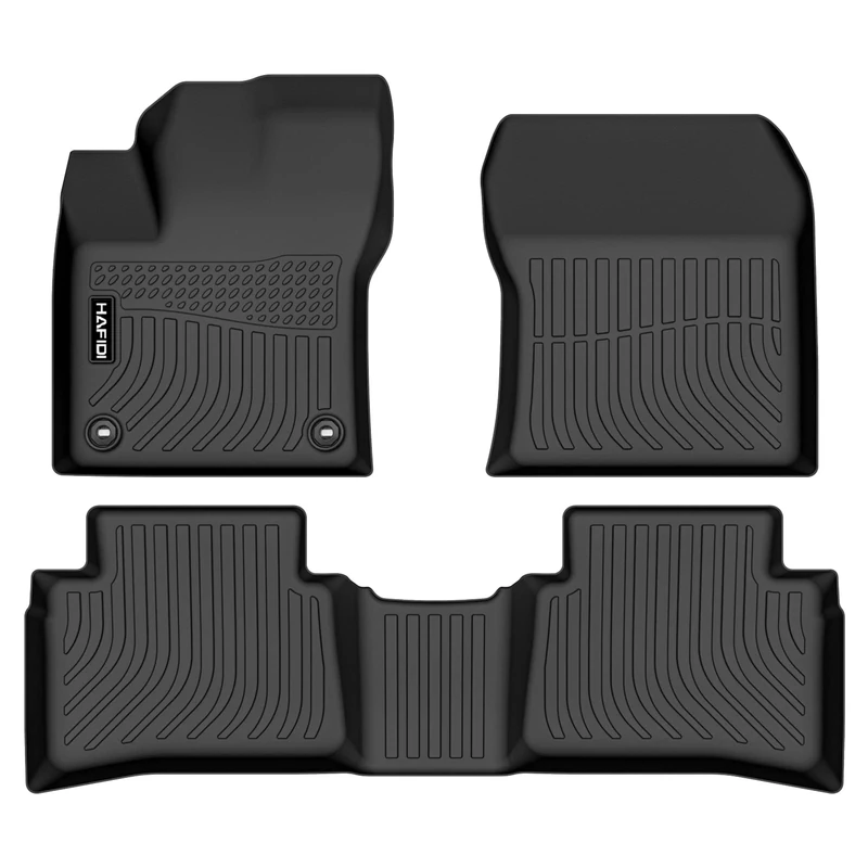HAFIDI Floor Mats Custom for 2022-2016 Toyota Prius& Prius Prime All Weather Protection TPE Heavy Duty Non-Slip Automotive Floor Liners Fits Front& 2nd Row Full Set Accessories, Black