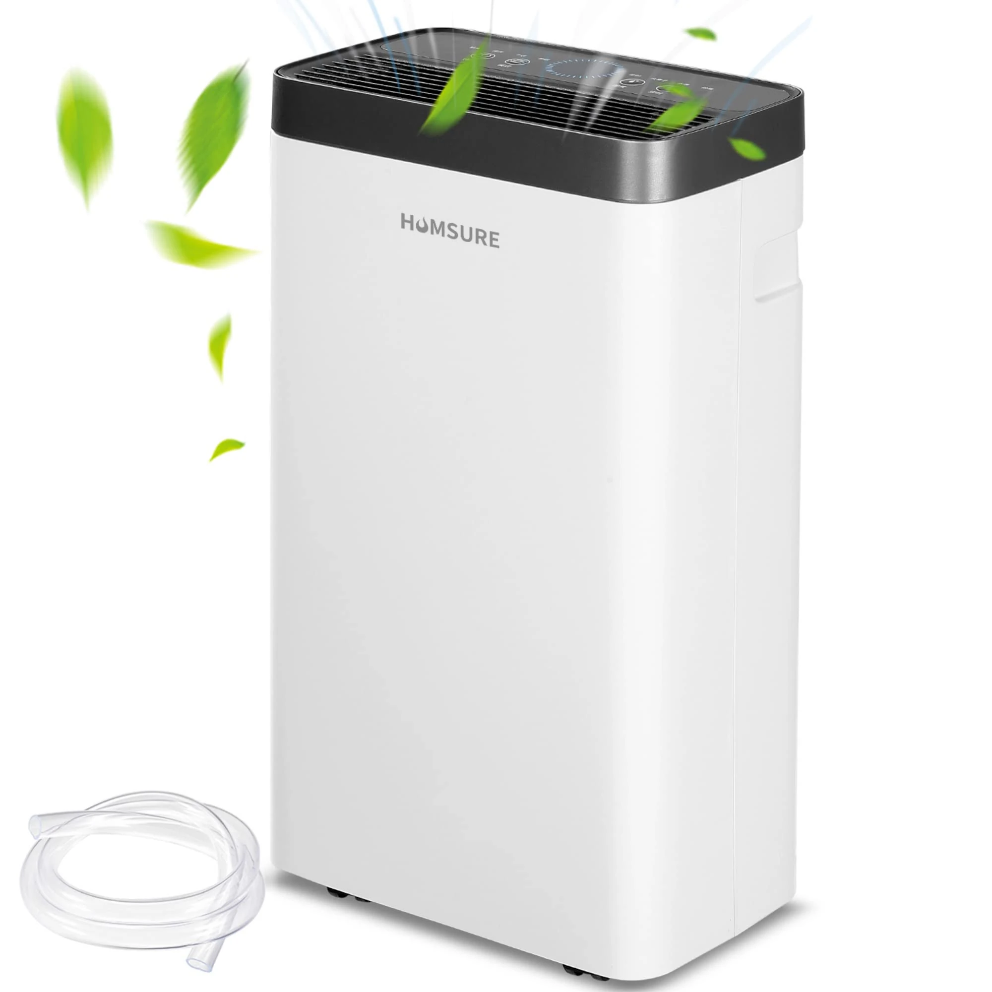 HUMSURE Dehumidifier 16L, Dehumidifiers for Home, 24 Hour Timer, Auto Defrost, Laundry Drying, Continuous Drainage Ideal for Damp Flats, Apartments