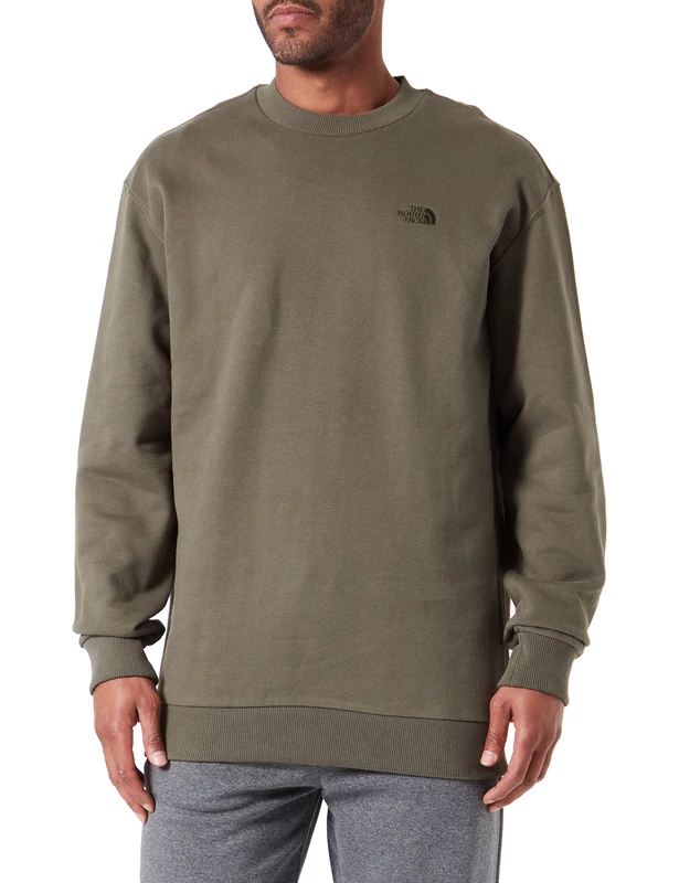 The North Face Oversized Crew Sweatshirt New Taupe Green S