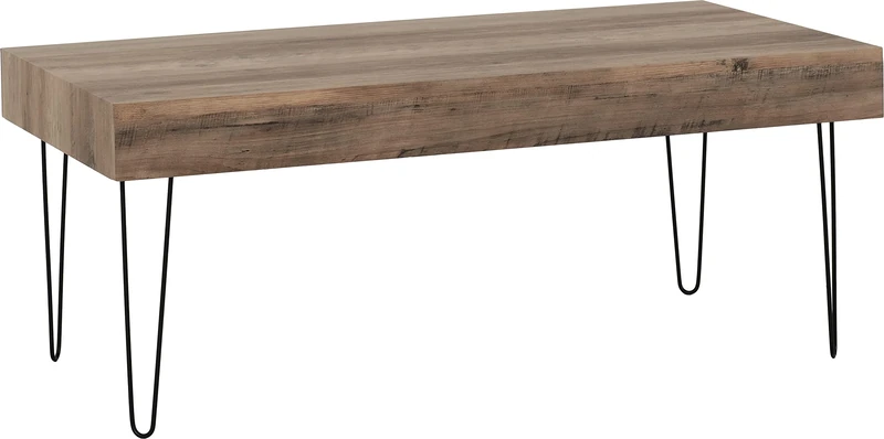 Seconique Troy Coffee Table in Medium Oak Effect/Black