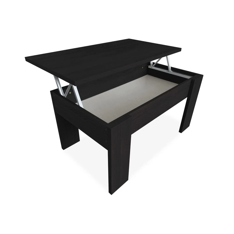 Duérmete Online Wengue, Lift Coffee Table, Living Room or Dining Table, Colour Finish, Measurements: 90 cm (W) x 50 cm (D) x 46-57 cm (H), Wood, 90 x 50 x 46/22 .4 inches