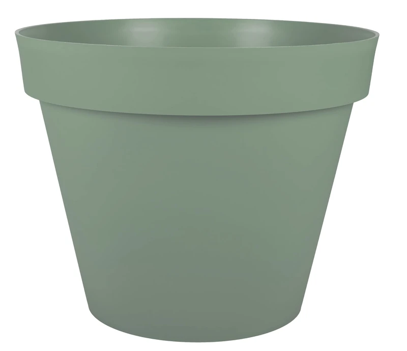 EDA - Round Tuscan Flower Pot, Diameter 60 cm, Volume 76 L, Diameter 59 x Height 47 cm, Laurel Green