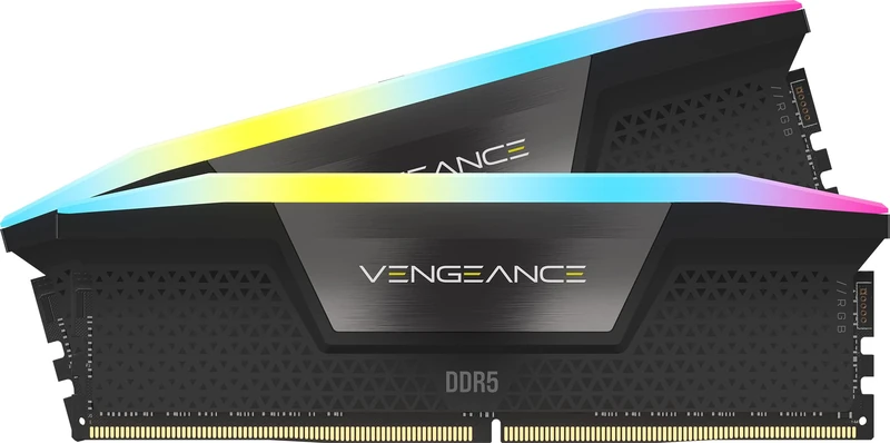 CORSAIR VENGEANCE RGB DDR5 RAM 48GB (2x24GB) Up to 5200MHz CL38 Intel XMP iCUE Compatible Computer Memory - Black (CMH48GX5M2B5200C38)