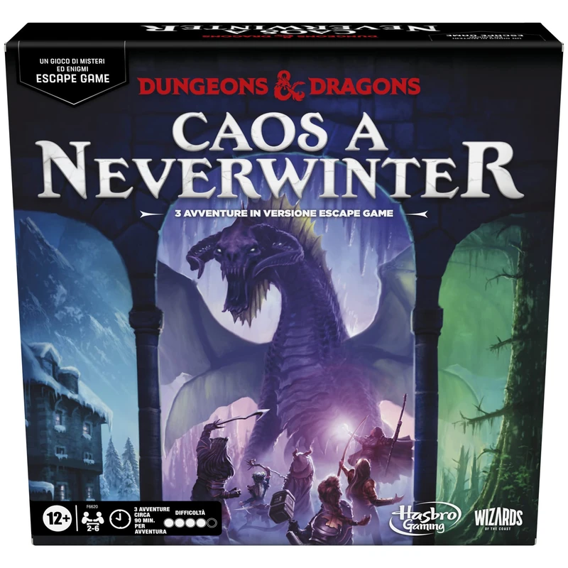 Dungeons & Dragons: Chaos a Neverwinter, A Mystery and Riddles Escape Game - D&D Escape Room Board Game for 2 to 6 Players