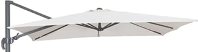 Megashopitalia Replacement Tarpaulin for Parasol 3 x 3 m Polyester 250 g Waterproof with Velcro Fastening, beige, Grande, Plain