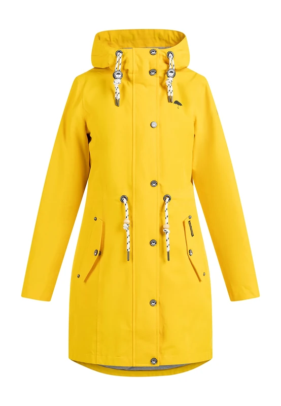 Schmuddelwedda Women's Rain Parka, Yellow, L
