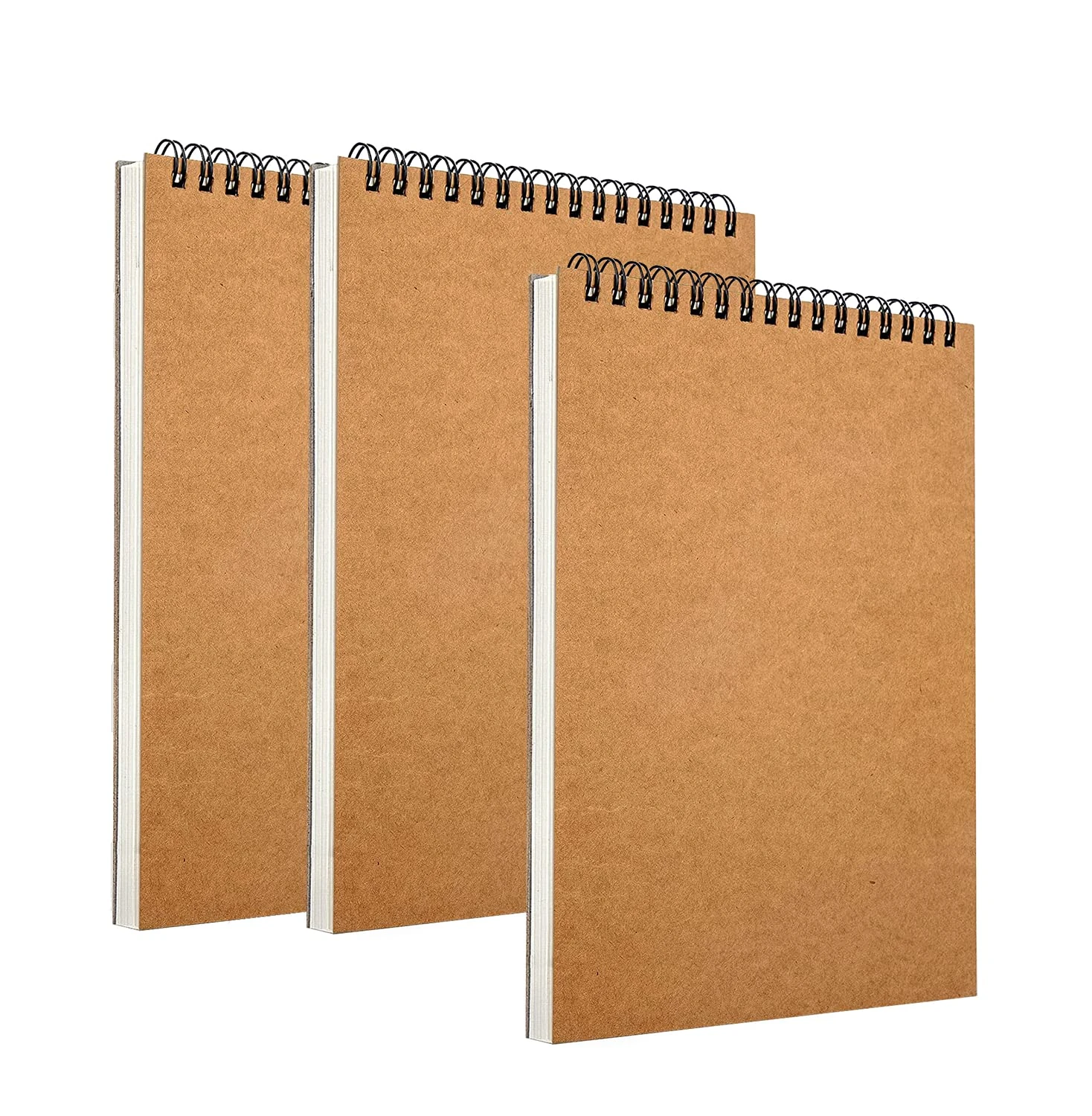 3Pack A5 Sketch Pad Sketch Books Spiral Bound Hardback160GSM Sketch Books Drawing Paper with Acid Free Art Books 60 Pages (A5-3Pack)