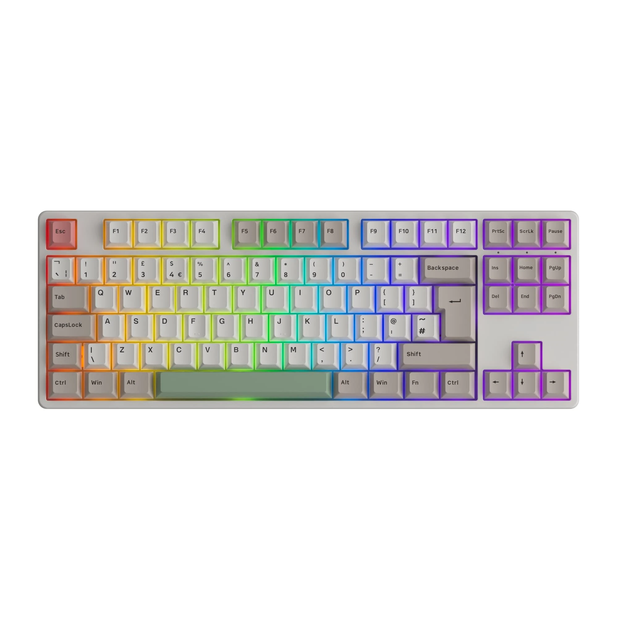 Akko 5087B Plus 9009 Retro Mechanical Gaming Keyboard Multi Modes (BT5.0/2.4Ghz/Type C) Compact Keyboard with 5 Pin Hot Swappable, PBT Double Shot Cherry Keycaps, UK Layout Programmable Macros