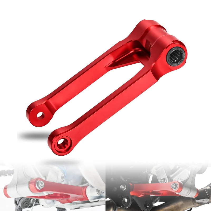 CNC Rear Drop Lowering Link Compatible With CRF1000L CRF1100L Africa Twin 2016-2020 (Red)