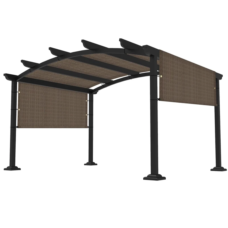FLORALEAF 8'×16' Pergola Shade Cover Universal Replacement Canopy for Outdoor Patio Porch Backyard Gazebo with Grommets Weighted Rods