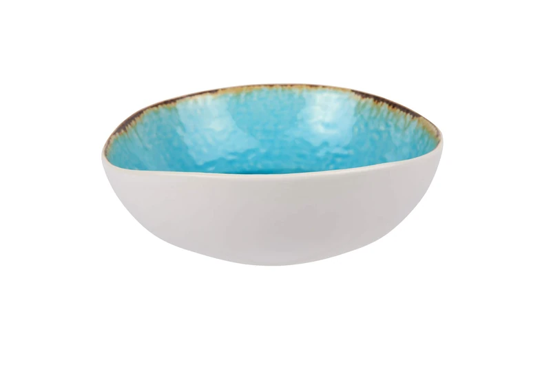 Cosy & Trendy Ceramic Bowl Laguna Azur- 19 X 17.5 X H6 Cm-Set of 6, Blue