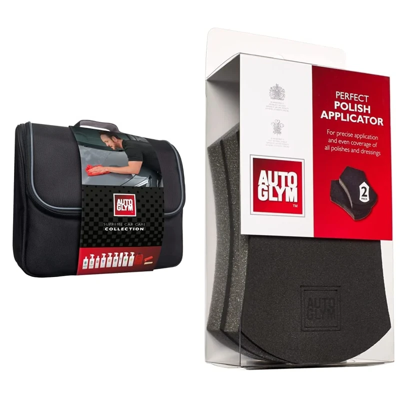 Autoglym Supreme Car Care Collection, 12pc Car Cleaning Kit, Car Cleaning Gift Set & Perfect Polish Applicator