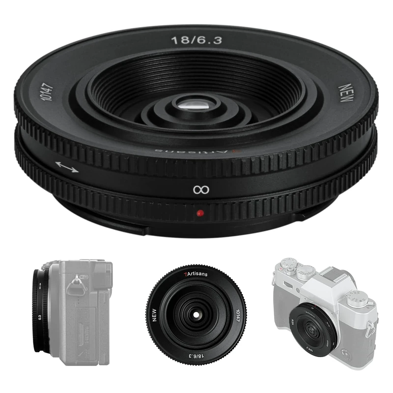 7artisans 18mm F6.3 Ⅱ for sony E pancake Lens APS-C Ultra Wide Angle Manual Focus Prime Lens for Sony E- Mount a5000 a7cr a7cii a7c a6700 zv-e100 a6600 a6400 a7iii Alpha 7 IV