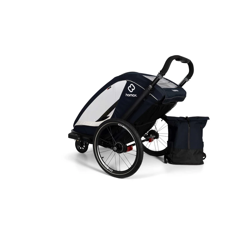 Hamax Breeze Child Bike Trailer: Navy/Cream Single - Image 1