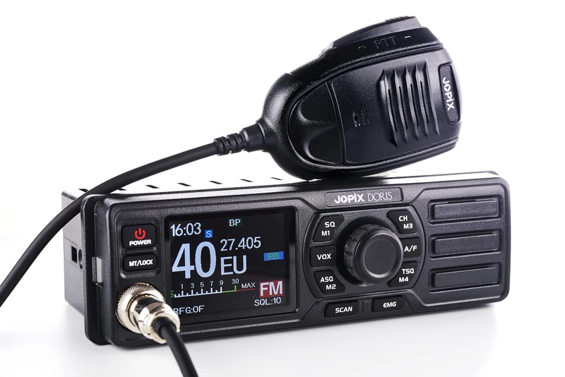 CB radio station JOPIX Doris 40CH, AM/FM, 4W, ASQ, Roger Beep, VOX, 12-24V