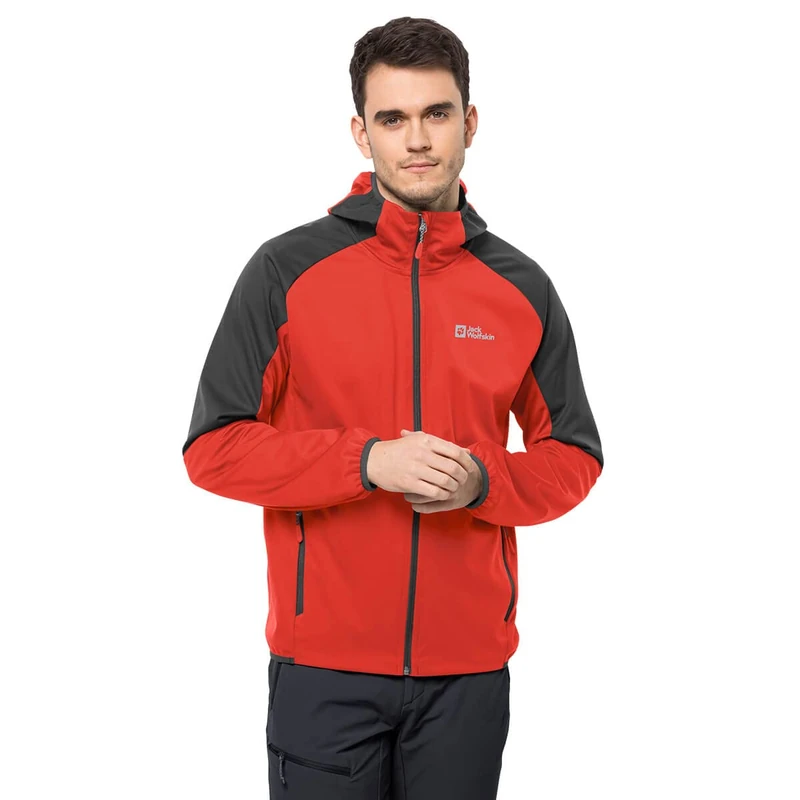 Jack Wolfskin Mens Feldberg Softshell Jacket - Strong Red - M