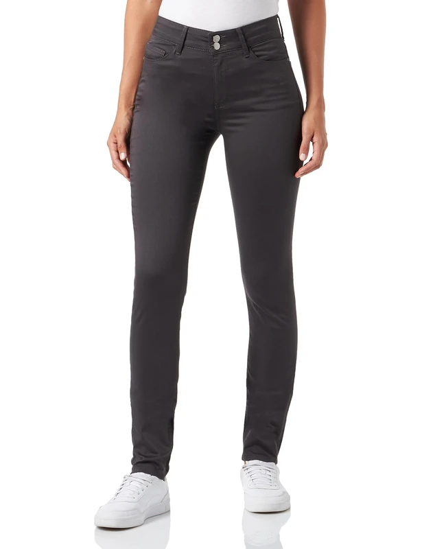 s.Oliver BLACK LABEL Women's Izabell Long Jeans Trousers, Gray, 34W x 32L