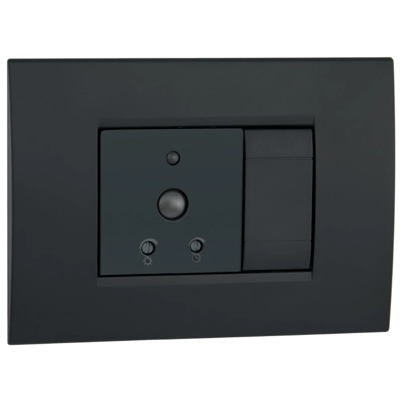 VEMER VE791000 SENS IR DUO - Indoor Twilight Motion Detector, Infrared Motion Sensor, Installation on Recessed Box 2 Modules, Grey