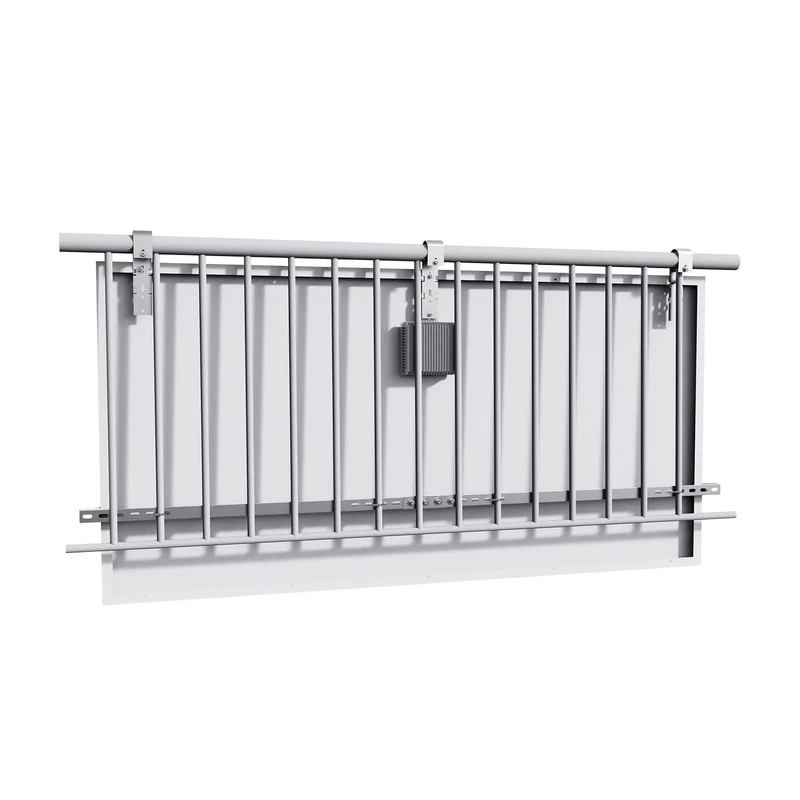 enjoy solar Solar Panel Bracket on Balcony Railing Bracket Set with J Hooks and Rails, Ideal for Balcony Power Station and Mini Solar System