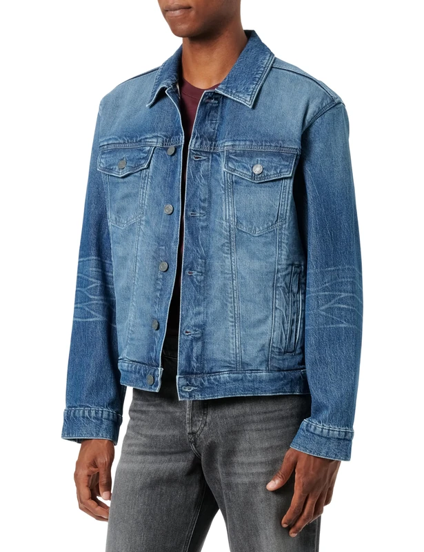s.Oliver Men's denim jacket, blue, S - Image 1