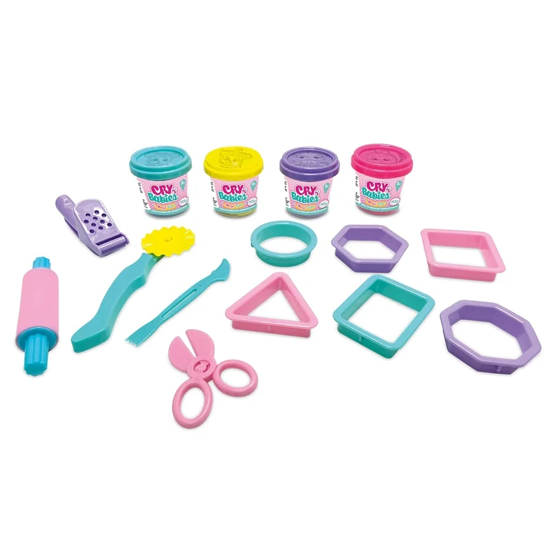 ODS TOYS - Cry Babies-Playset Modeling Pastes 4 jars, 45602