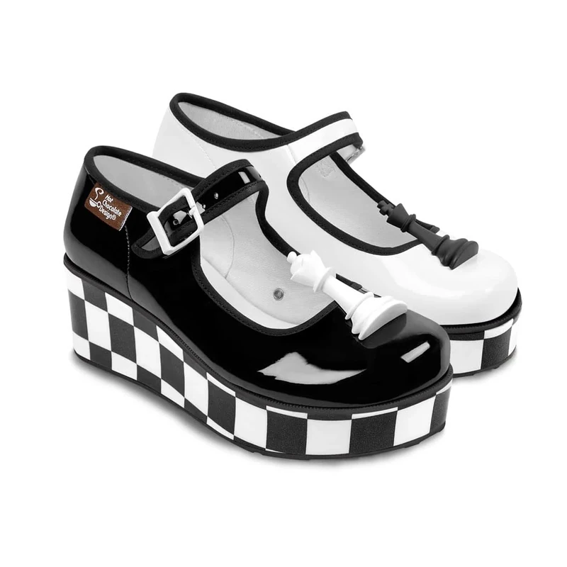 Hot Chocolate Design Chocolaticas Check Mates Women's Mary Jane Platform Multicoloured HCD 40