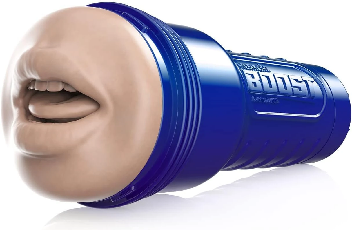 Fleshlight Boost - Blow Oral Male Masturbator Sex Toy- Featuring Boosts Turbo Tech Floating Entrance Ring to Gently Guide You into Our Sex Toys for Men.