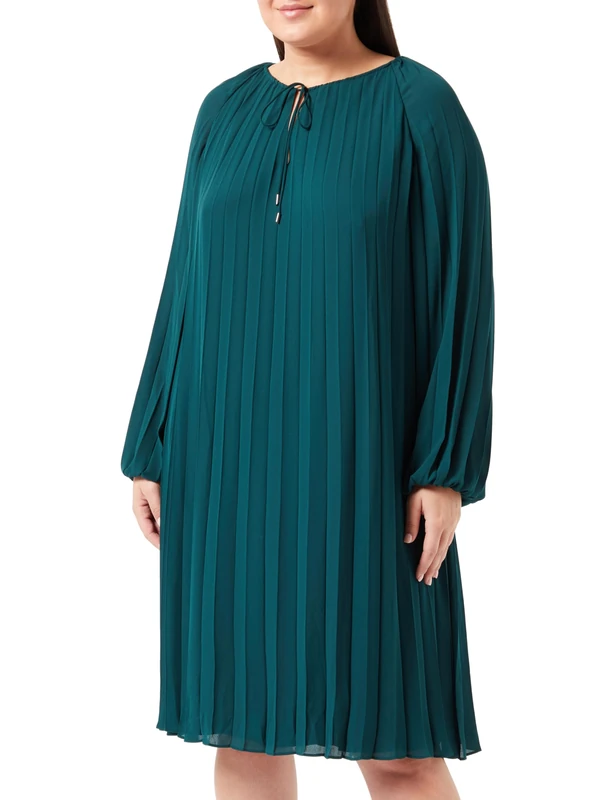 s.Oliver BLACK LABEL Women's Pleated Dress, Green, 8
