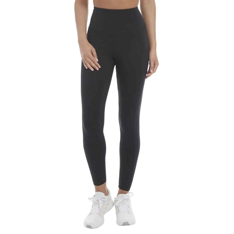 Danskin Women's High Rise Contour Bonded Ankle Leggings, Black Salt, Large - Image 1