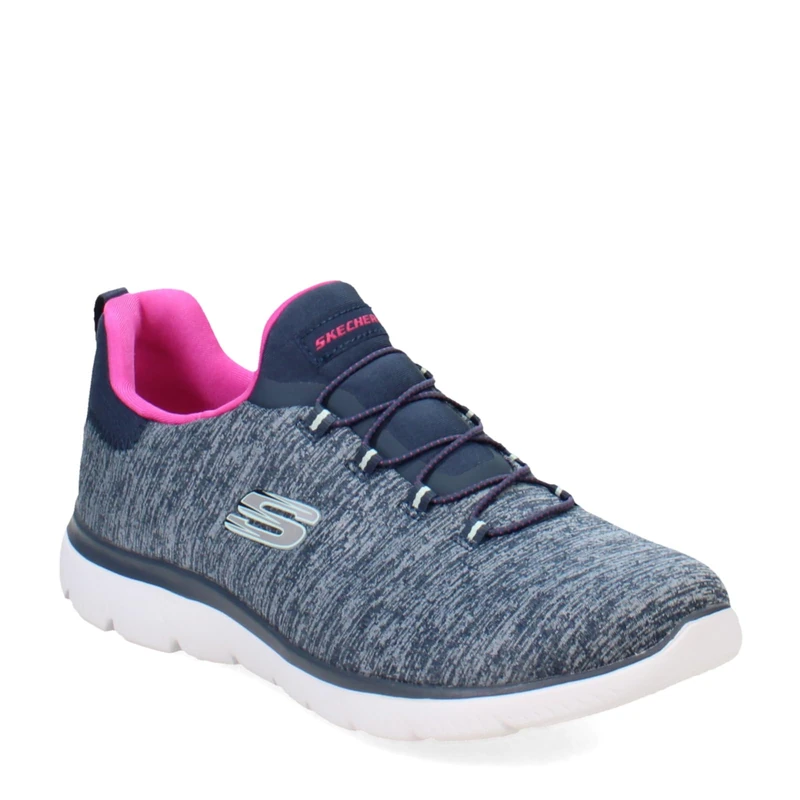 Skechers Getaway Sneaker Shoes, Navy/Hot Pink, 8 UK Wide - Image 1