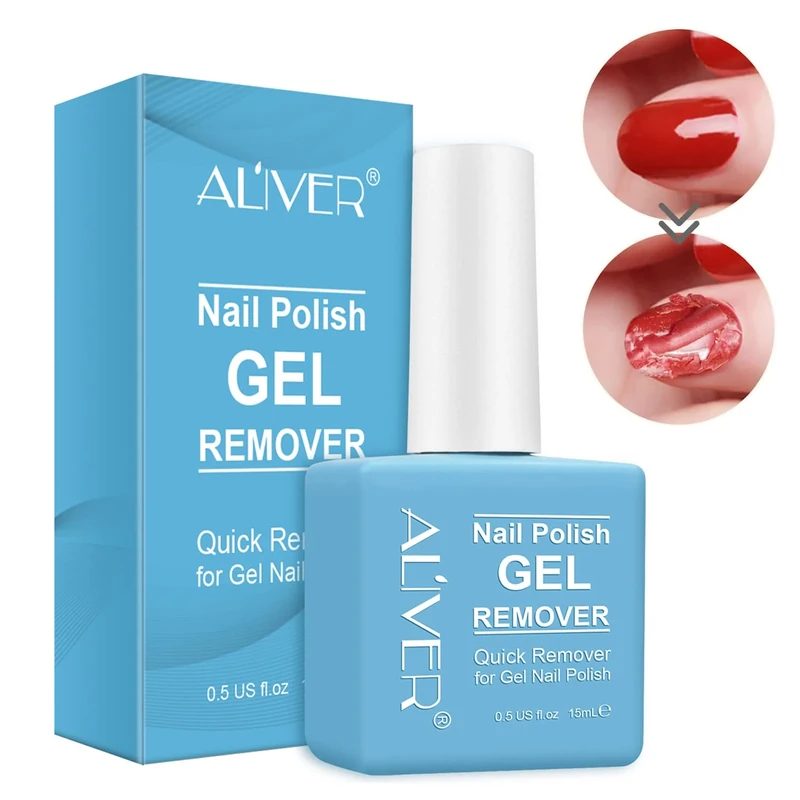 Gel Nail Polish Remover, Fast Gel Polish Remover, Quickily Removes Gels Nail Polish Within 2-4 Minutes - No Need for Foil, Soaking or Wrapping, 15ML