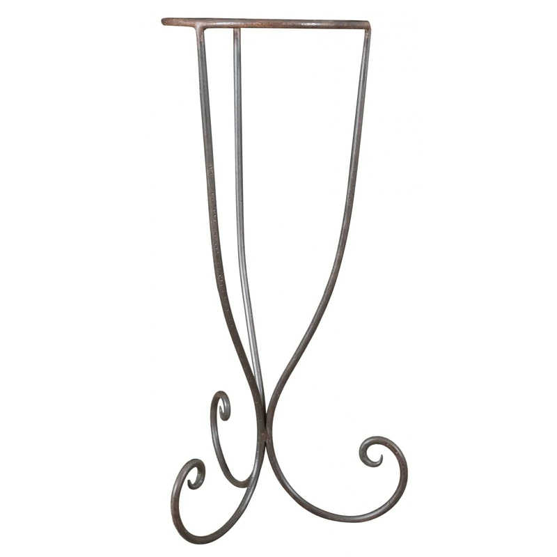 Biscottini Wrought Iron Pot Holder 75x31x31 cm | Indoor and Outdoor Planter with Three feet | Plant Stand, Metal, 75x30x30 cm