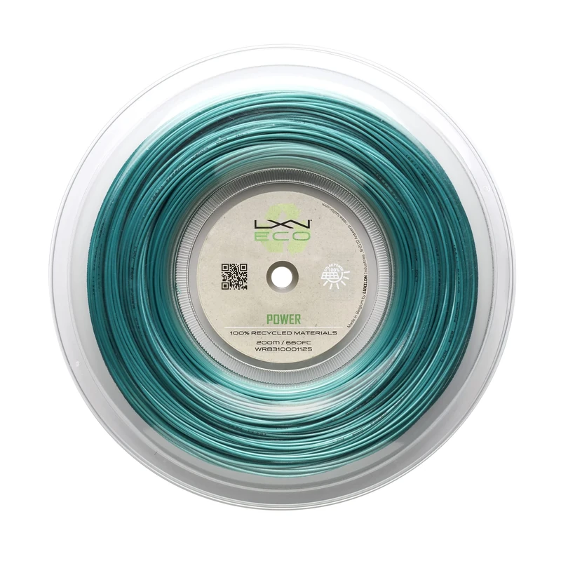 Wilson Eco Power Reel Tennis String, Robust Build, High-Performance, Energy Focused, Eco-Friendly Hexagon Design, Colour: Teal, Size: 125