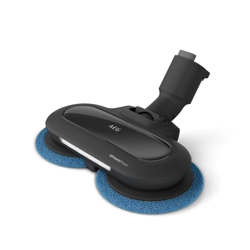 AEG AZE168 – UltimatePower Mop Nozzle for AEG 7000 Cordless Vacuum Cleaner, Deep Cleaning with LED Lights, Efficient Wet Cleaning and Wiping Function, Includes 2 Standard Pads, Durable Design, Black