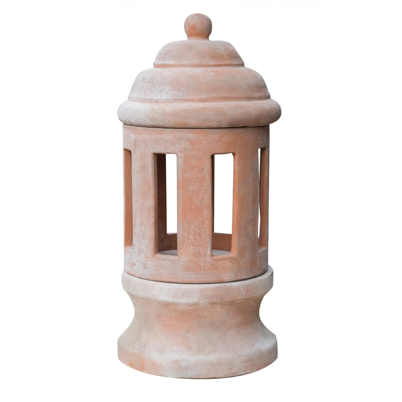 Biscottini Outdoor Terracotta Lantern 65 x 30 x 30 cm | Outdoor Lanterns Candle Holder Made in Italy | Lanterns for Garden Lighting - Image 1