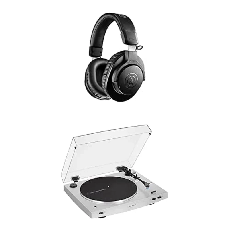 Audio-Technica M20xBT Wireless Headphone & AT-LP3xBT Bluetooth Turntable