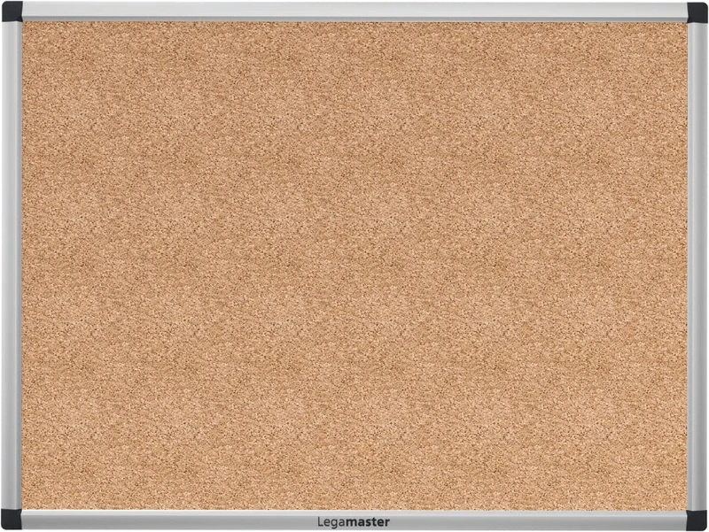 Legamaster Unite Cork Board - 45 x 60 cm - Notice Board for Hanging Including Wall Mount - Made of 100% Natural Cork with Extra Light Aluminium Frame for Attaching Notes