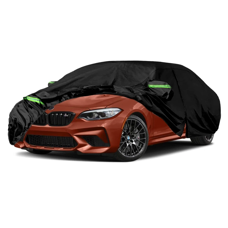 Waterproof Car Cover Replace for BMW M2 2 Series 2014-2022 (F22/F23 G42 F87 218i 220i 230i 228i 235i 240i), 210T Custom-Fit Protector with Night Reflective Strips for Snow Rain Dust Protection