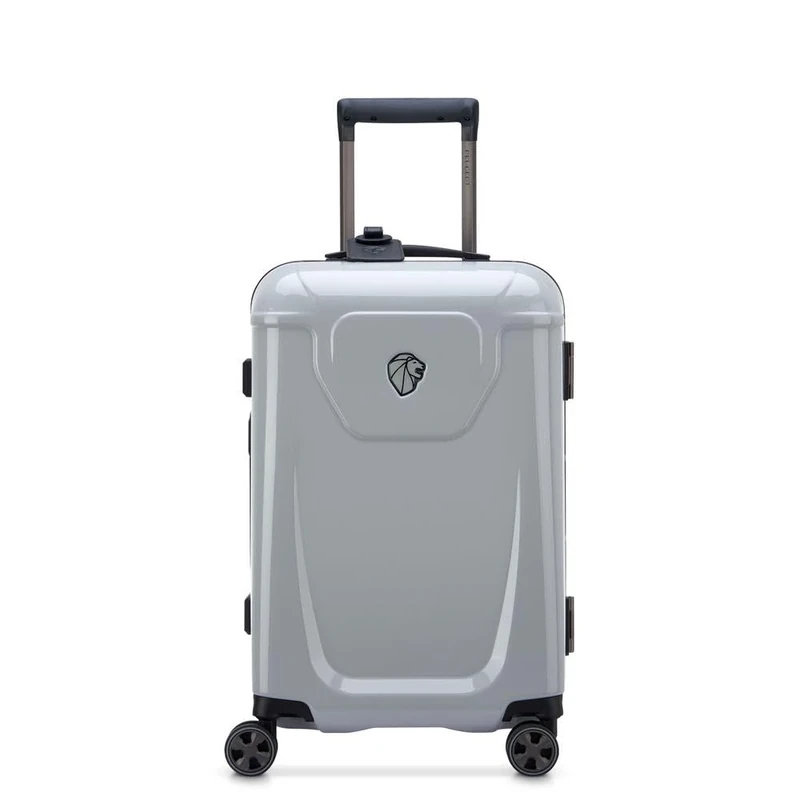 DELSEY Paris - Peugeot Voyages - Soft Travel Bag, Soft Cabin Suitcase, Large Size Soft Suitcase, Storm Grey, S, Hard Case