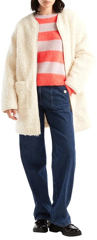 United Colors of Benetton Women's Coat, White Cream 0r2, L