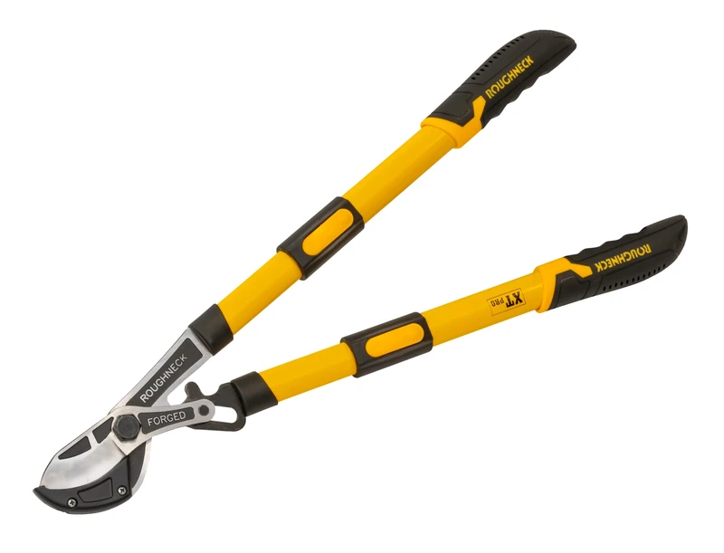 ROUGHNECK XT Pro Telescopic Anvil Loppers, 695mm (27½") - 945mm (37¼") – Extendable Tree Pruner, 45mm Cutting Capacity, Drop Forged Chrome Vanadium Blade, Compound Action, Steel Handles & Comfort Grip