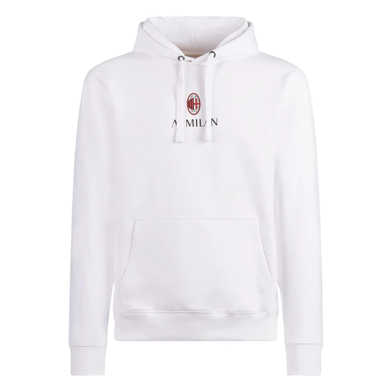 AC Milan AC Milan Classic Crest White_Man Hoodie, Crimson, L