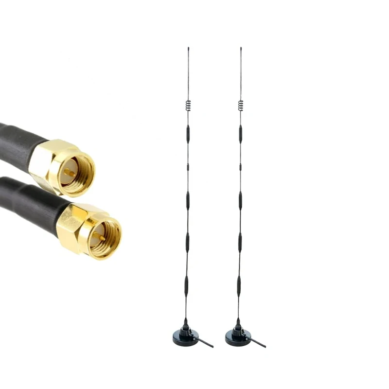 2 x UniteCom Rugged Ultra High Gain 4G/5G Waterproof Outdoor Antennas, Magnetic Mount, 3 Meter Cable SMA Connector, LTE Broadband Router Mobile Internet Omni Directional Aerial Three 02 EE Vodafone