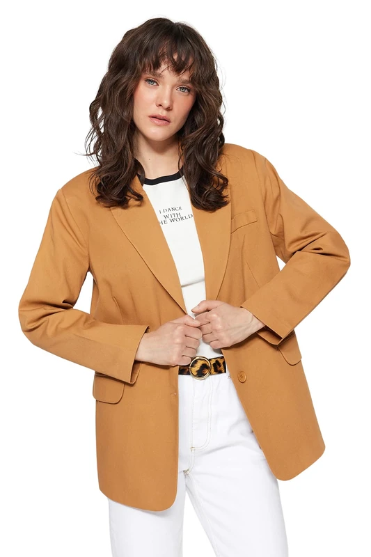 Jacket - Brown - Oversize,Camel,40