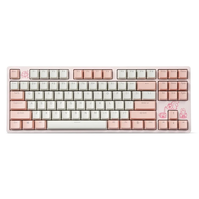 DROP Expression Series - Keyblossom Tenkeyless Mechanical Keyboard, Holy Panda X Switches, Pink ENTR Anodized Aluminum Case, White Backlighting, USB-C, PBT OEM Skylight Rose keycaps, TKL Layout