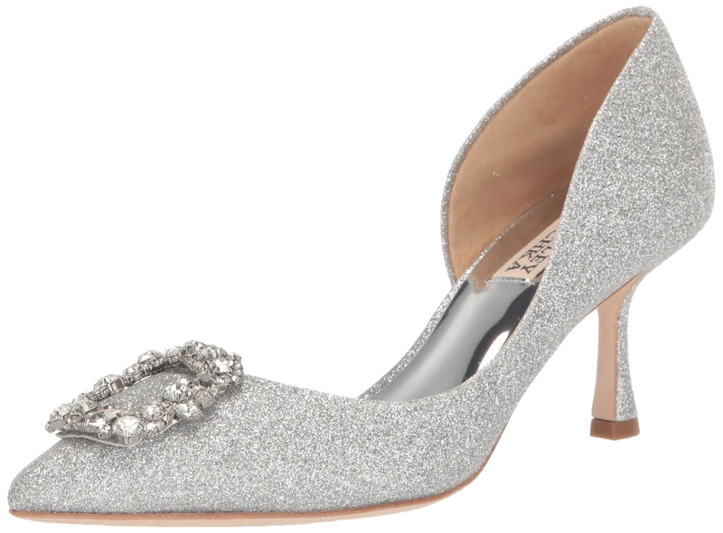 Badgley Mischka Women's Fabia Ii Pump, Silver, 3.5 UK