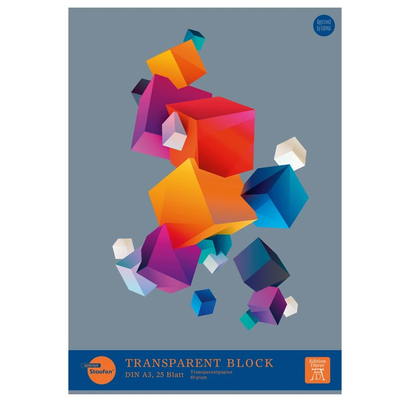 Staufen Dürer Transparent Pad/Tracing Paper, Pack of 2, 25 Sheets, DIN A3, 80 g/m²