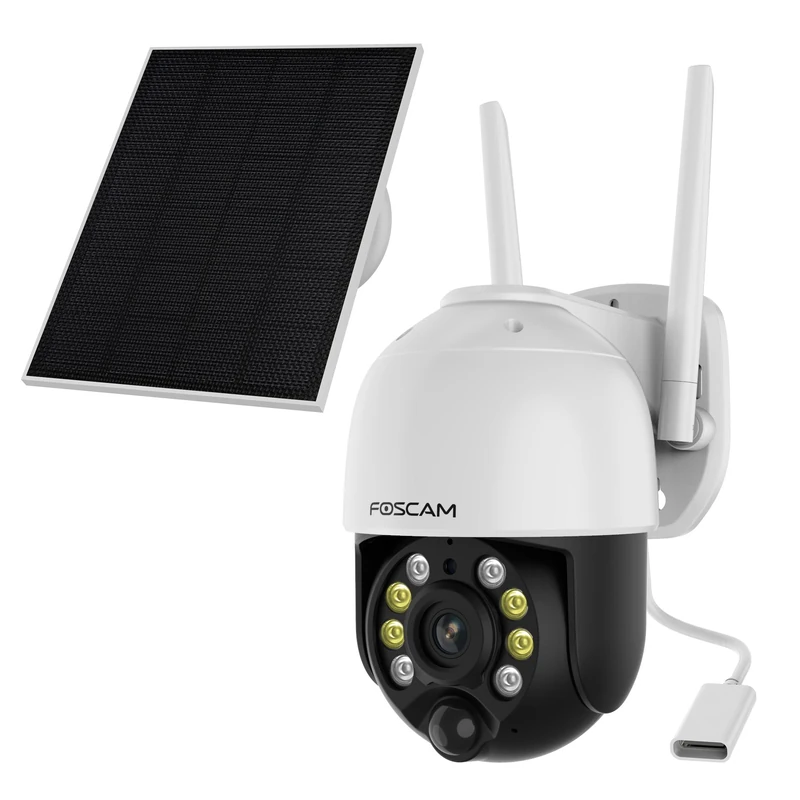 Foscam B4 Outdoor Waterproof IP Camera 4 MP WiFi Solar Panel